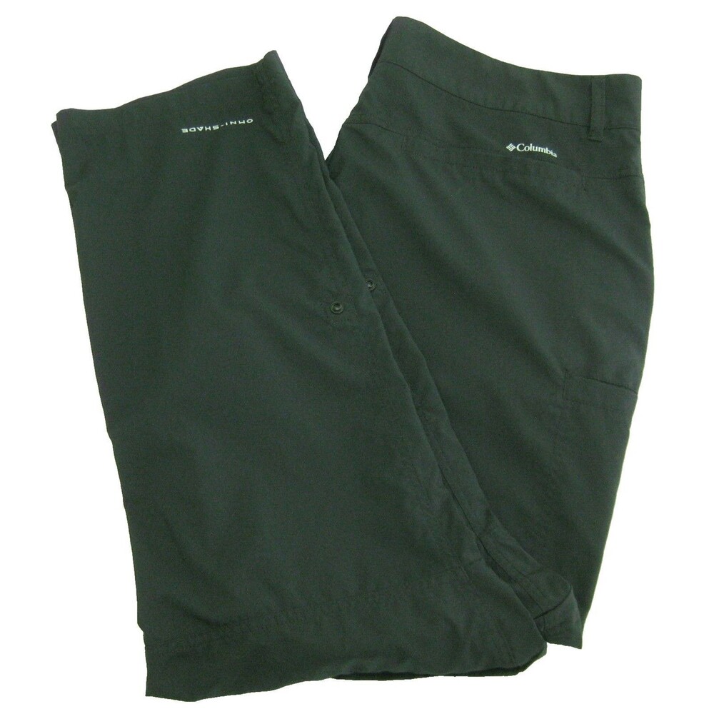 Columbia Convertible Hiking Pants Shorts Womens Size 16 Black Cargo 5 Pockets